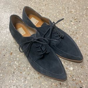 Dolce Vita Kyzer suede leather upper lace up Oxford, women’s shoe size 8 gray